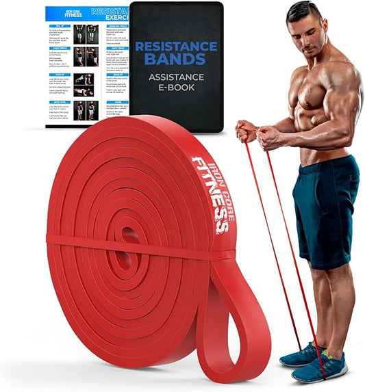 Pull Up Assistance Resistance Bands - Long Loop Power Bands for Men and Women - Strength Power Flexibility Training at Home & Gym - Ebooks & Workout Chart Included by Iron Core Fitness-StrideForce Fitness