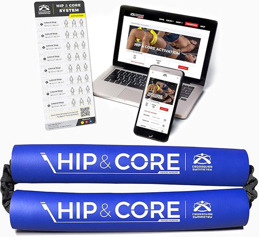 Crossover Symmetry Hip & Core System - Loop Resistance Home Workout Bands to Stretch and Strengthen Legs, Butt, HIPS, Thighs and Glutes, Includes Online Exercise & Training Guide-StrideForce Fitness
