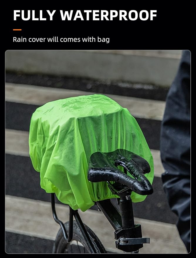ROCKBROS Bike Rack Bags - Hard Shell Bicycle Rear Rack Bag Large Pannier for Bicycle Rear Rack Bags Bike Rear Seat Bag Bike Trunk Bag Ebike Battery Bag Bike Saddle Bag for Rear Rack Bike Accessories