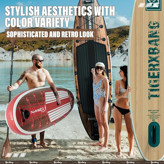 Paddle Board, 10.8' Stand Up Paddle Board with Premium Complete Inflatable SUP Accessories, Extra Wide Paddleboards for Adults & Kids-Pandora Collection-StrideForce Fitness