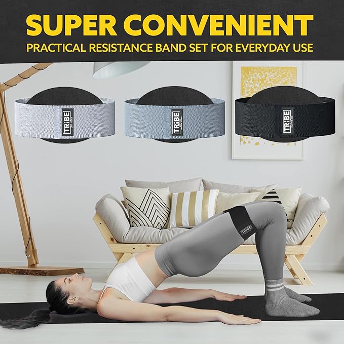 Fabric Resistance Bands for Legs - Workout Bands Resistance Bands for Men and Women - Booty Bands for Working Out - Exercise Bands Resistance Bands Set - Elastic Bands for Exercise-StrideForce Fitness