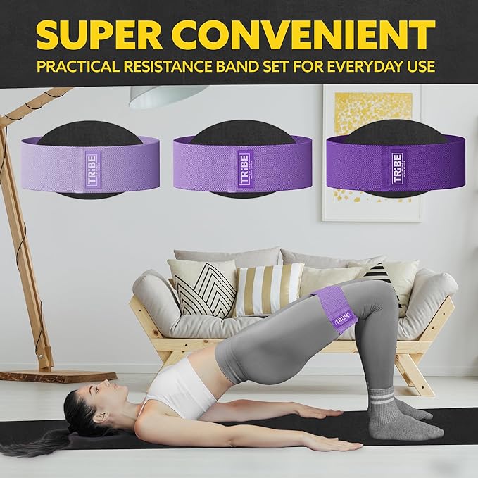 Fabric Resistance Bands for Legs - Workout Bands Resistance Bands for Men and Women - Booty Bands for Working Out - Exercise Bands Resistance Bands Set - Elastic Bands for Exercise-StrideForce Fitness