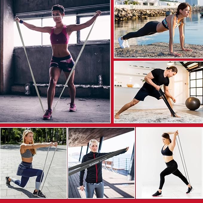 Resistance Bands for Working Out, Exercise Bands, Workout Bands, Pull Up Assistance Bands for Body Stretching Training Physical Therapy Muscle Training for Men & Women-StrideForce Fitness