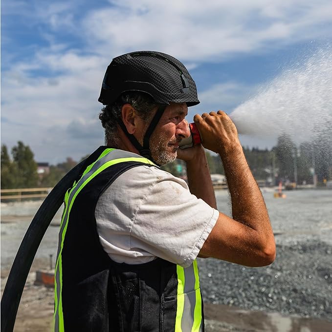 GE Safety Helmet: ANSI Type 2 Class G & E, Advanced Impact Technology, Ultra Comfortable Memory Foam, Heat Stress Reduction, Compatible with Accessories, Adjustable Size OSHA Approved-StrideForce Fitness