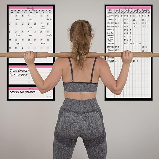 Weekly Planner Pad - Notepad Scheduling System - Dry Erase Board, Task List, and Calendar - Planning Poster for Time Management, Workout, Exercise, and Weight Loss - Expandable Desk Notepad-StrideForce Fitness