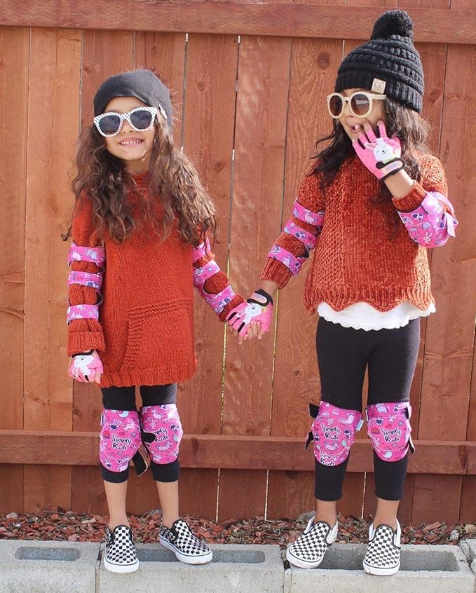 Soft-Style Kids Knee and Elbow Pads with Bike Gloves, Flexible Impact-Resistant Gear for Ages 2-11, Designed for Balance Bikes, Roller-Skating, and Skateboarding-StrideForce Fitness