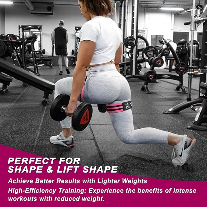 BFR Occlusion Bands for Women Glutes,Blood Flow Restriction Bands for Legs, Butt & Hip Building, Workouts, Best Fabric Resistance Bands for Squat Butt & Thigh