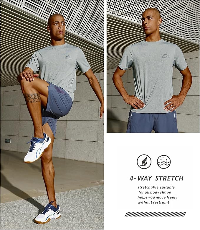 NORTHYARD Men's UPF 50+ Sun Protection Shirts Swim SPF UV Quick Dry Short Sleeve T-Shirts for Athletic Fishing Rash Guard-StrideForce Fitness