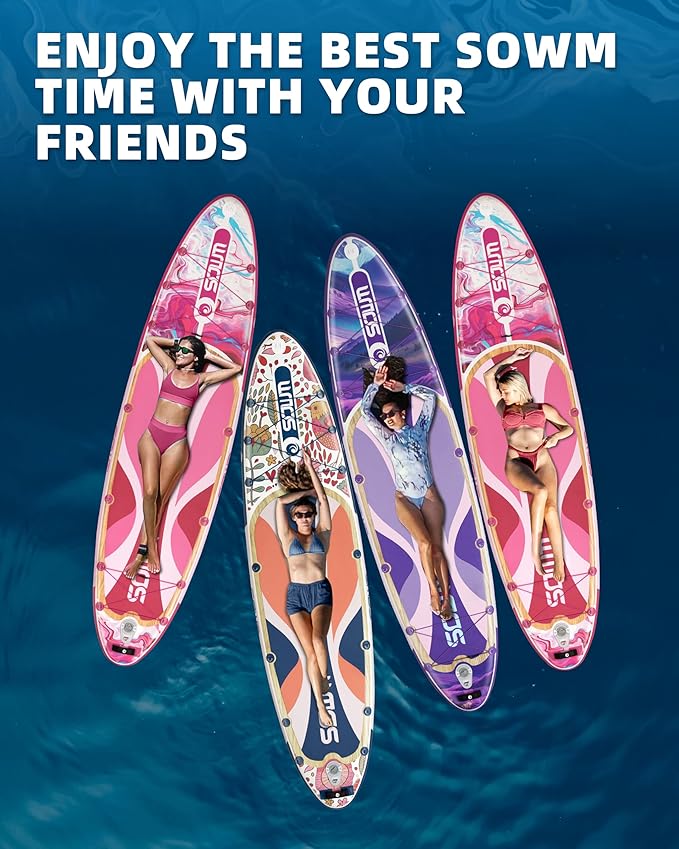 Inflatable Paddle Boards 11'x33'', Stand Up SUP Paddle Board Inflatable for Adults Youth, Extre Wide & Non-Slip Sup of All Skill Levels-StrideForce Fitness