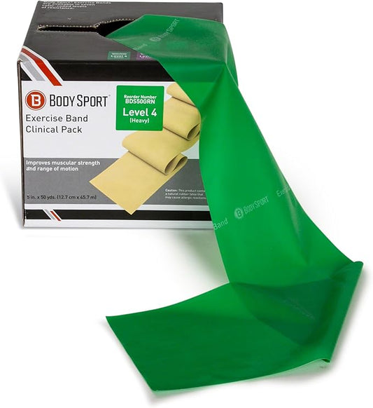 Body Sport Exercise Bands - Resistance Bands in 50 yard Rolls for Fitness, Stretching, or Physical Therapy-StrideForce Fitness
