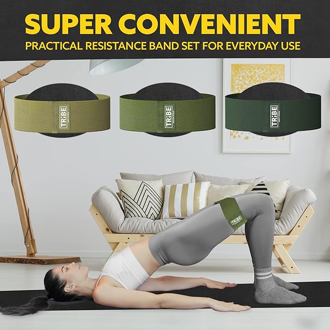 Fabric Resistance Bands for Legs - Workout Bands Resistance Bands for Men and Women - Booty Bands for Working Out - Exercise Bands Resistance Bands Set - Elastic Bands for Exercise