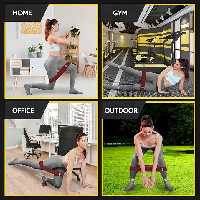 Fabric Resistance Bands for Legs - Workout Bands Resistance Bands for Men and Women - Booty Bands for Working Out - Exercise Bands Resistance Bands Set - Elastic Bands for Exercise-StrideForce Fitness