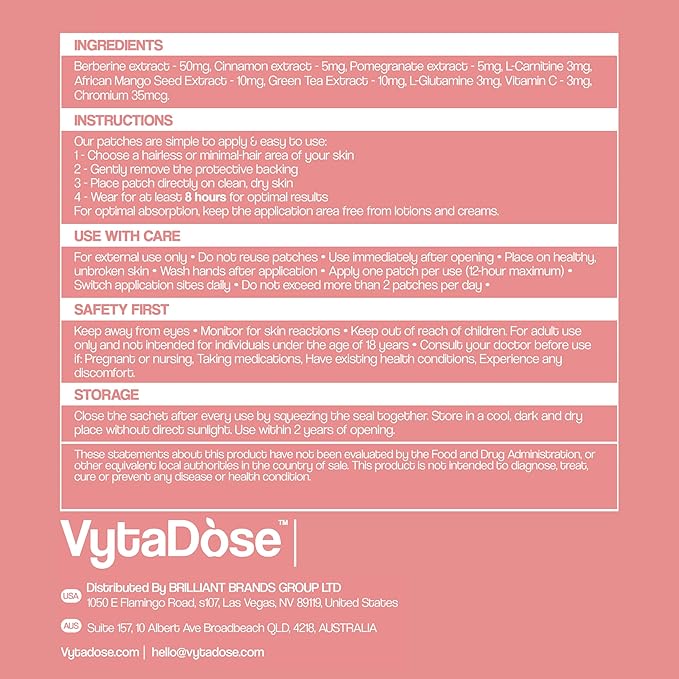 GLP1 Patches | 5X Stronger Formula | 12 Hour Extended Hunger Support | Berberine, Pomegranate, Green Tea, L-Glutamine | New & Improved Kind of GLP-1 Patches | 30 Count-StrideForce Fitness