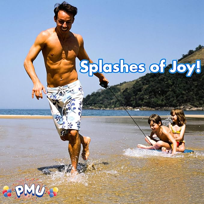 PMU 33 Inch Sky Blue Bodyboard - Lightweight Wrist Leash, Slick Bottom Boards for Beach, Sea & Pool - Surfing Board for Kids, Teens & Adults Wave Conditions Pkg/1-StrideForce Fitness