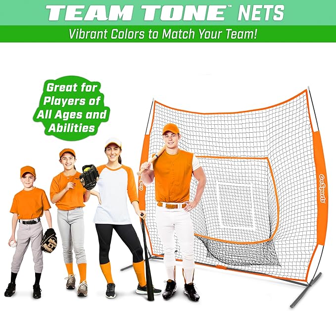 GoSportsGoSports Team Tone 7' x 7' Baseball & Softball Practice Hitting & Pitching Nets in Team Colors-StrideForce Fitness
