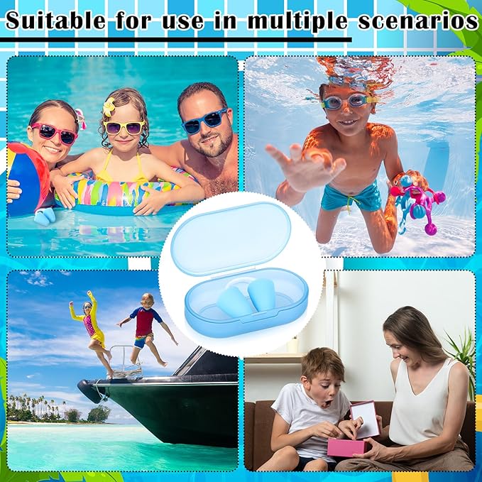 2 Pack Nose Plugs for Swimming for Adults and Kids (Age 7-12), Waterproof Soft Silicone Swimming Protectors Nose Block Nostril Plugs for Swimmers Surfers Water Sports-StrideForce Fitness