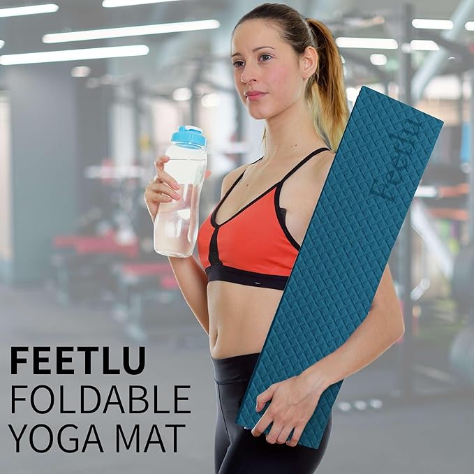Foldable Yoga Exercise Mat – Lightweight, Anti-Slip, and Easy to Store for Yoga, Pilates, Home Workouts, and Floor Exercises-StrideForce Fitness
