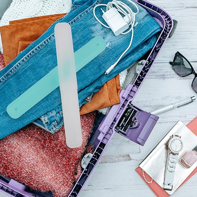6 Pcs Travel Toothbrush Case Holder, Breathable Portable Toothbrush Container, Multiple Color Clear Toothbrush Holder for Home Trip Camping