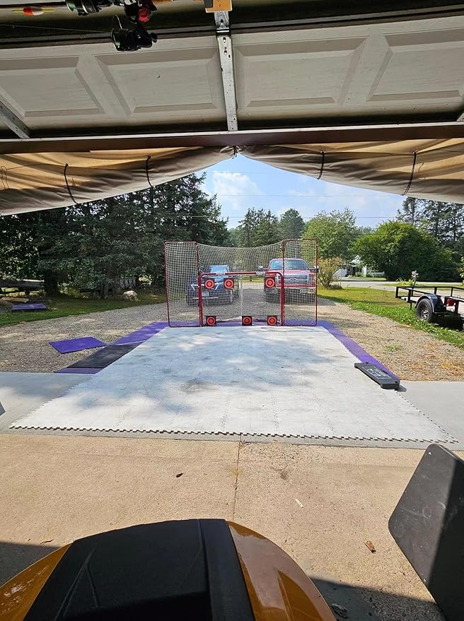 Potent Skateable Synthetic Ice Hockey Tiles (10-Pack, 21.6 SQFT) – Artificial Ice Rink Tiles for Home Hockey Training – Easy Interlocking Assembly, Expandable Design, Durable Self-Lubricating Surface-StrideForce Fitness