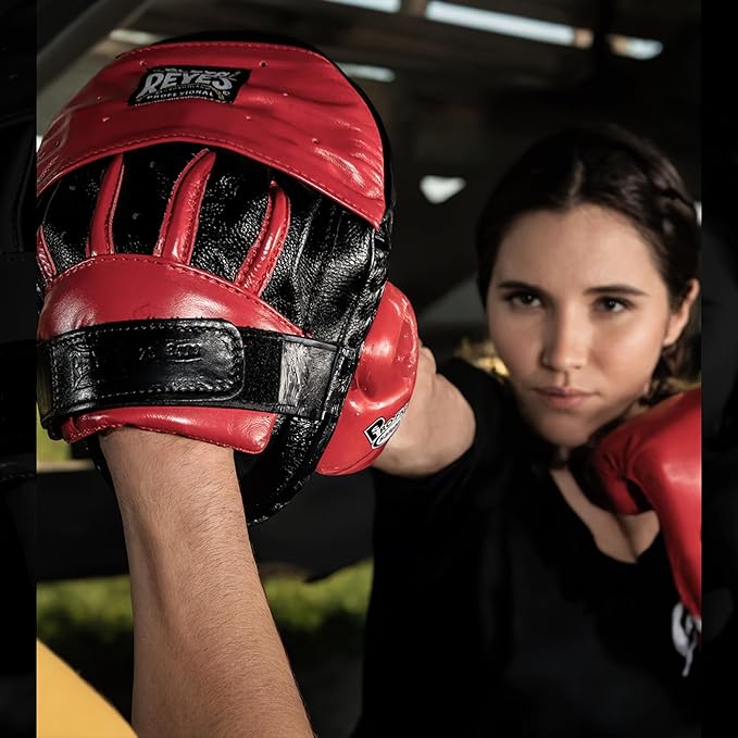 CLETO REYES Boxing Punching Mitts, Focus Sparring Striking Training Punch Pads, MMA, Kickboxing, Muay Thai, Leather-StrideForce Fitness