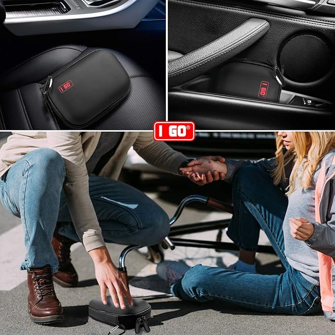 I GO 85 Pieces Hard Shell Mini Compact First Aid Kit, Small Personal Emergency Survival Kit for Travel Hiking Camping Backpacking Hunting Marine Car-StrideForce Fitness