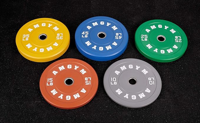 2 Inch Bumper Plates,10-500lbs,Barbell Rubber Olympic Weight Plates Set for Home Gym, Strength Training & Weight Lifting, Multiple Options Colors-StrideForce Fitness