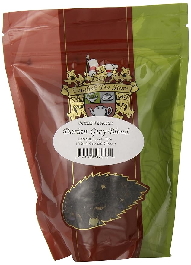Dorian Grey Blend Black Loose Leaf Tea Pouches - 4oz | Earl Grey with Caramel and Floral Notes | Apple Calendula Elderblossom Infused | English Tea Store Inspired by Oscar Wilde-StrideForce Fitness