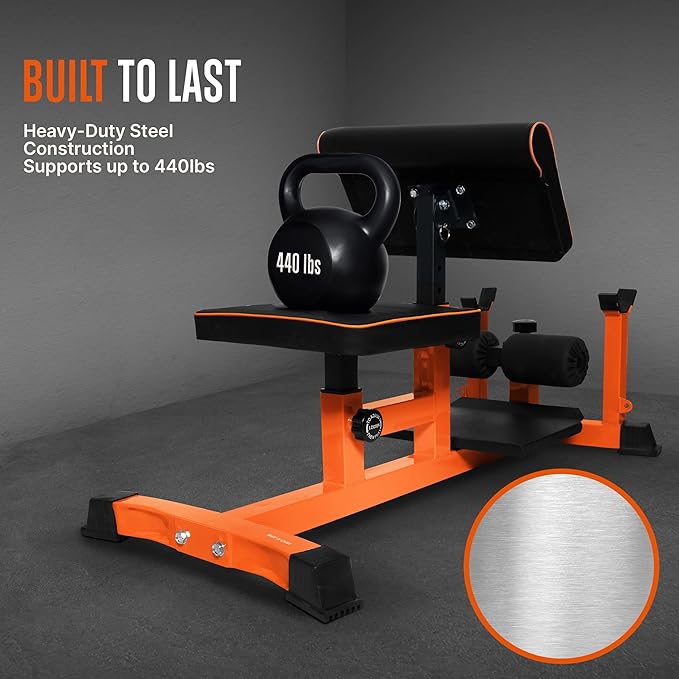 SQUATZ Sissy Squat Machine and Preacher Curl Crunch Rack - Foldable Squatting Bench for Home Gym Workout Station and Leg Exercise - Train Abs, Thighs, and Glutes, Multifunctional Fitness Equipment-StrideForce Fitness