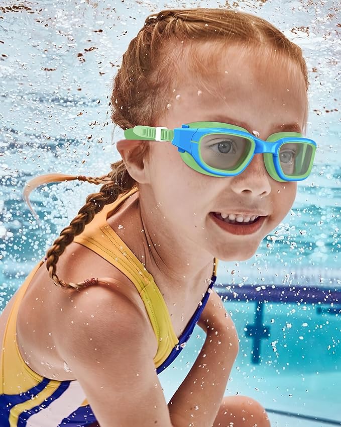 Kids Swim Goggles,Swimming Goggles for Kids 6-14, Anti-Fog UV Protection Pool Glasses for Boys Girls-StrideForce Fitness