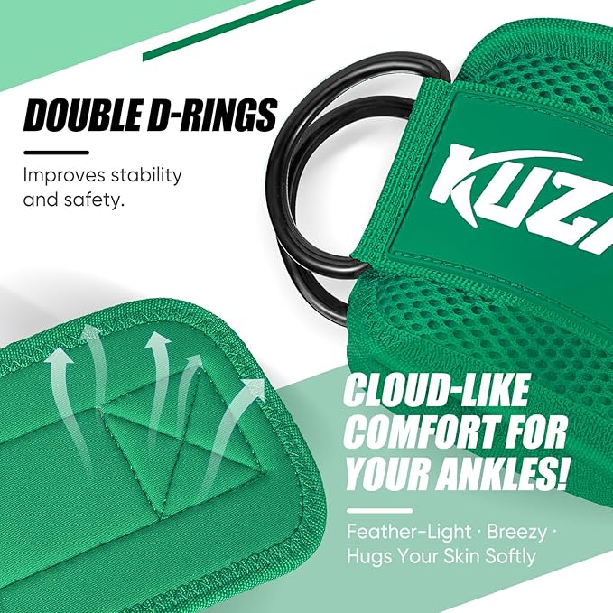 Ankle Resistance Bands with Cuffs for Working Out, Resistance Bands for Women, Exercise Bands for Leg and Glute, Booty Workout Equipment for Kickbacks, Butt and Hip Training, Ankle Weights Bands Set