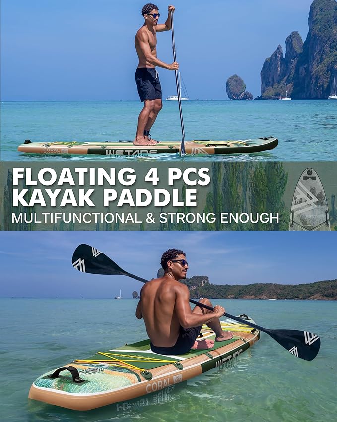 11'6"x35" Inflatable Paddle Board, 450lbs Extra Wide Stand Up Sup Board for Adults, Blow Up Paddleboard Kayak Non-Slip Stable Deck Boat for Yoga Fishing Surf-StrideForce Fitness