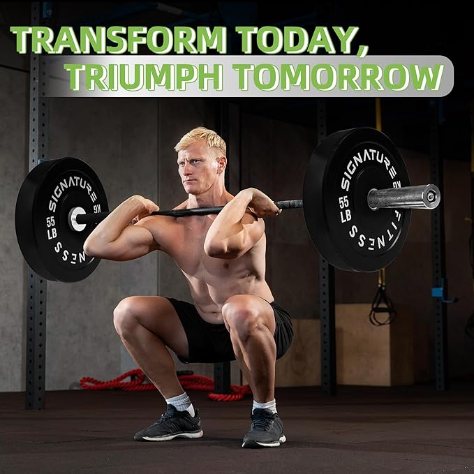 Olympic Bumper Plates Set, 2" Weight Plates for Strength Training & Weightlifting, Paris or Set or Set with Barbell, Multiple Options-StrideForce Fitness