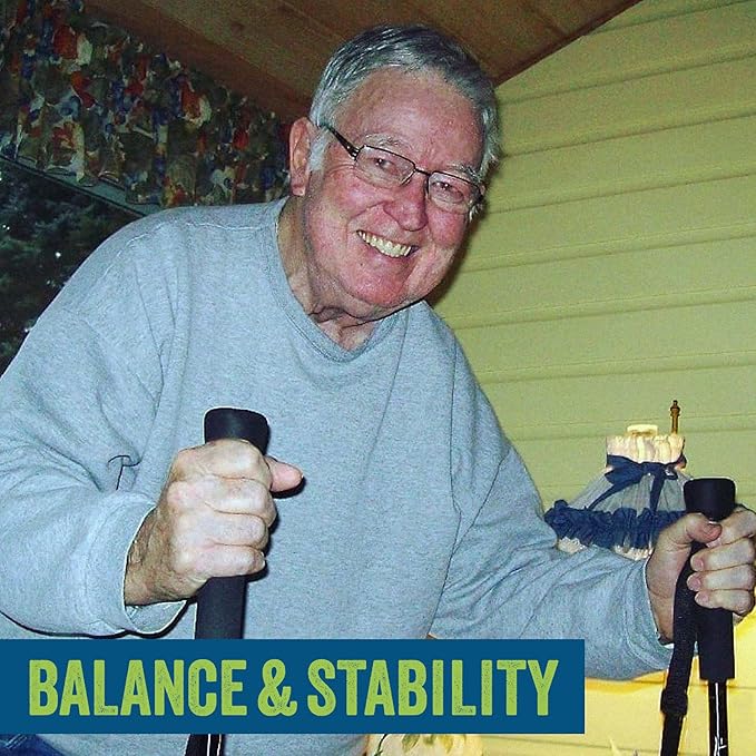 York Nordic Hiking & Walking Poles - Cushion Foam Grips w/Nordic Strap - Lightweight, Adjustable, and Great for Balance -2 Pieces w/Flip Locks, and Travel Bag - Heights 5'4"-6'2"-StrideForce Fitness