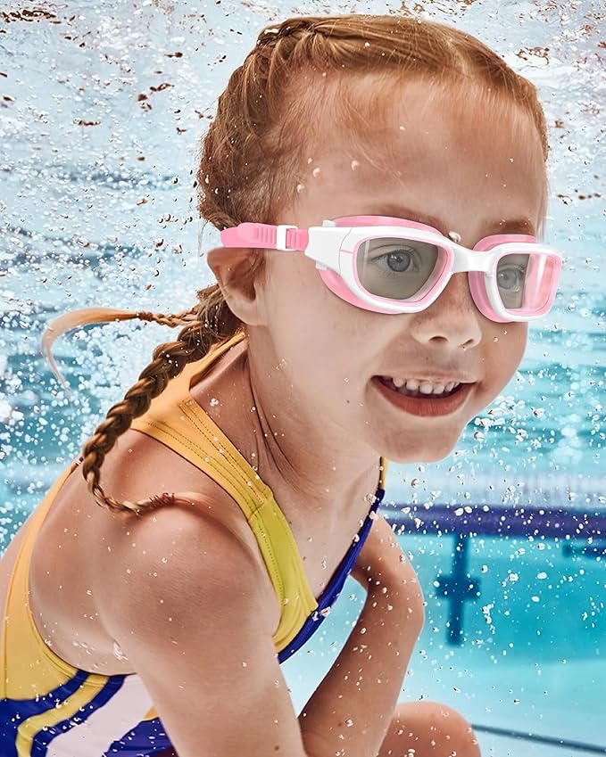 Kids Swim Goggles,Swimming Goggles for Kids 6-14, Anti-Fog UV Protection Pool Glasses for Boys Girls-StrideForce Fitness