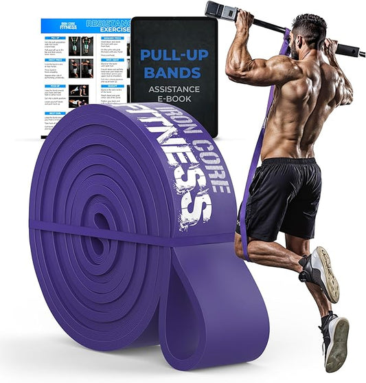 Pull Up Assistance Resistance Bands - Long Loop Power Bands for Men and Women - Strength Power Flexibility Training at Home & Gym - Ebooks & Workout Chart Included by Iron Core Fitness-StrideForce Fitness