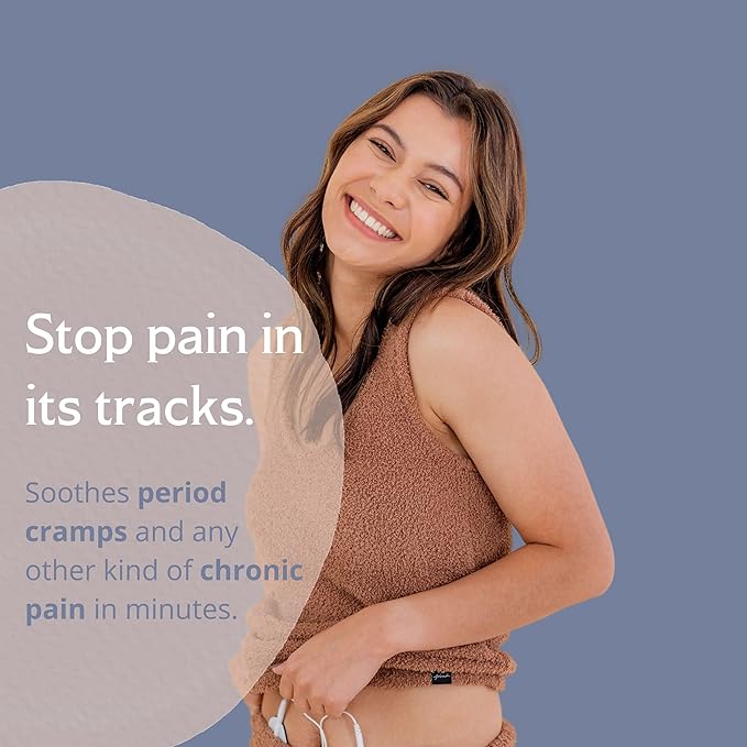 Pixie Period Pain Relief Device - Best PMS Relief Simulator with TENS Technology - Thinnest Wearable Tens Unit - Unnoticable Under Clothes - Menstrual Cramp Comfort - Alternative to Heating Pads