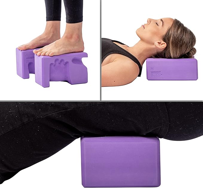WRIST Buddy® Yoga Blocks 2 Pack | Reduces and Prevents Wrist Pain, Enhances Comfort Stability and Grip Strength on the Blocks | Hand-Shaped Blocks | EVA Yoga Accessories Set | Best Gifts for Yoga-StrideForce Fitness