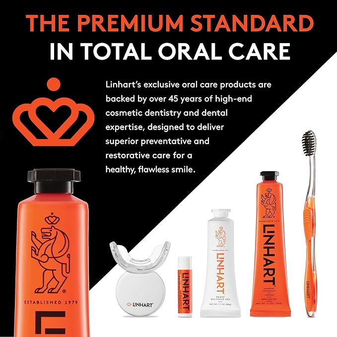 LINHART Whitening Toothpaste – Teeth Whitening, Enamel Strengthening Natural and Organic Toothpaste with Mint Flavor (3.5 oz)