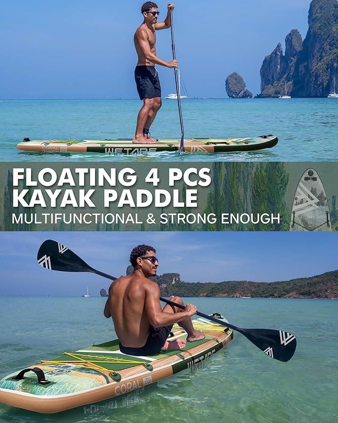 11'6"x35" Inflatable Paddle Board, 450lbs Extra Wide Stand Up Sup Board for Adults, Blow Up Paddleboard Kayak Non-Slip Stable Deck Boat for Yoga Fishing Surf-StrideForce Fitness