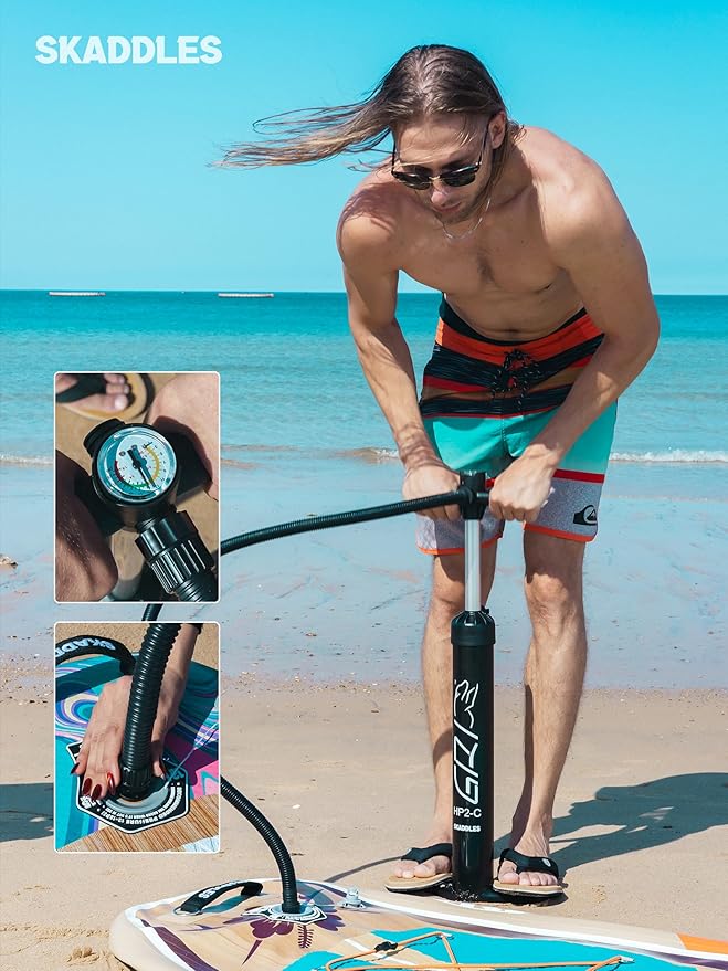 11' Inflatable Stand Up Paddle Board – Extra Wide SUP for Adults & Kids of All Skill Levels, Stable Paddleboard with Pump, Fins, Backpack, Accessories & Waterproof Phone Pouch-StrideForce Fitness