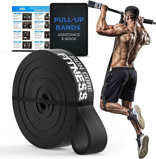 Pull Up Assistance Resistance Bands - Long Loop Power Bands for Men and Women - Strength Power Flexibility Training at Home & Gym - Ebooks & Workout Chart Included by Iron Core Fitness-StrideForce Fitness