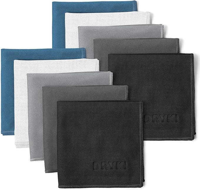 Pocket-Sized Sweat Towels - The Original Sweat Absorbing Handkerchiefs - Quick-Dry Microfiber Sweat Rags for Face, Hands, & Body - Men & Women - Gym, Sports, and Work (Neutrals: 10 Pack)-StrideForce Fitness