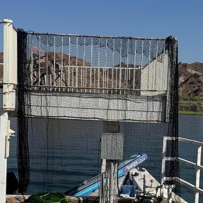 Sports Netting,Golf Practice Net Hitting Net with 33Feet Nylon Rope Also for Baseball, Hockey, Soccer, LAX and More - 10x10ft/10x15ft/10x20ft/10x25ft/10x30ft/10x40ft/10x50ft-StrideForce Fitness