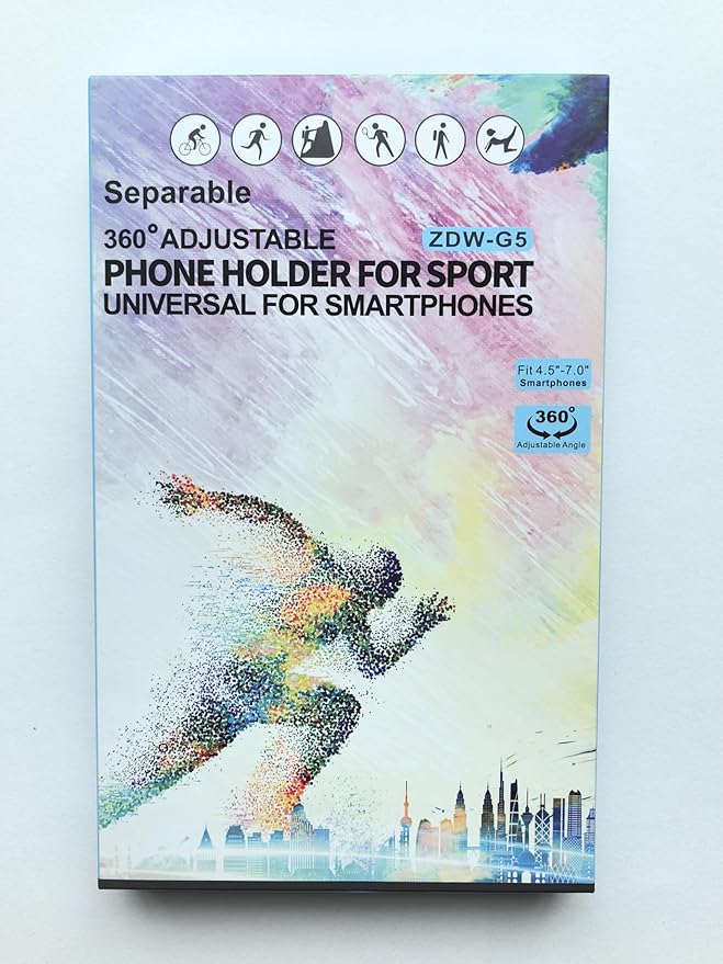 Cikyner Running Armband Phone Holder - 360 Rotatable & Detachable Sports Armband With Earphone/Cash Pocket for 4.5-7'' iPhone - for Gym, Hiking-StrideForce Fitness