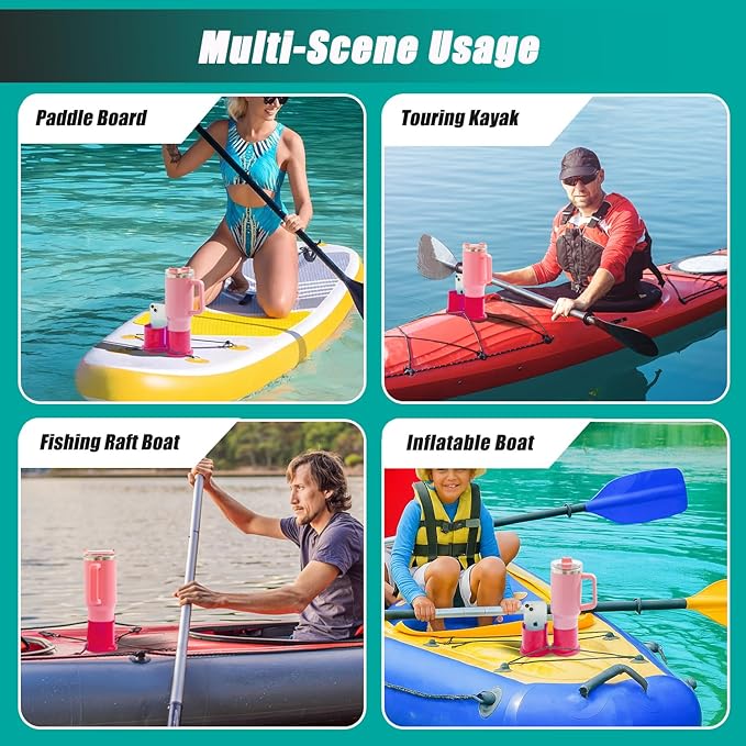 Paddleboard Cup Holder, Kayak Drink Holder for Paddle Board Cup and Phone Holder, Sup Surfboards Canoes Kayak Paddle Board Accessories for Types of Cup Bottle Drink-StrideForce Fitness