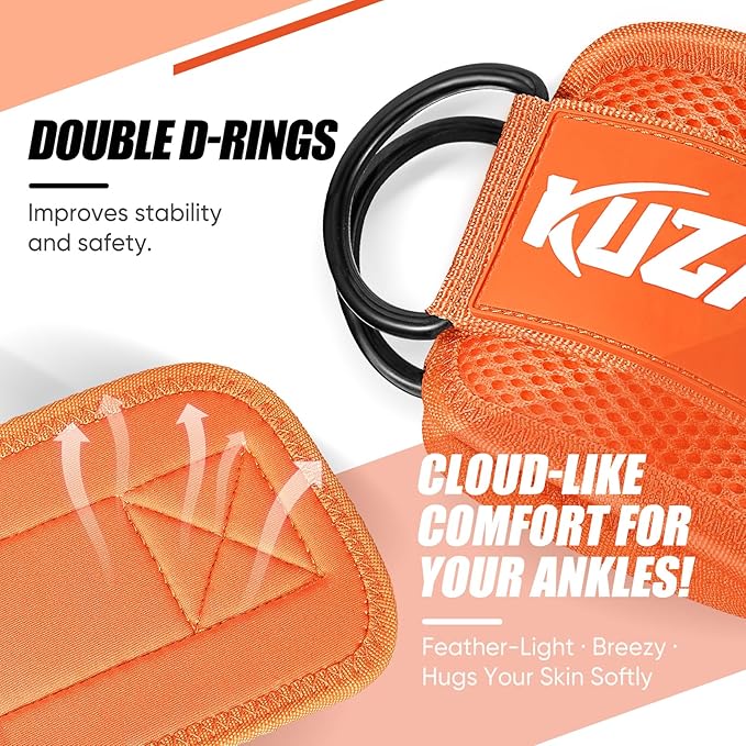 Ankle Resistance Bands with Cuffs for Working Out, Resistance Bands for Women, Exercise Bands for Leg and Glute, Booty Workout Equipment for Kickbacks, Butt and Hip Training, Ankle Weights Bands Set
