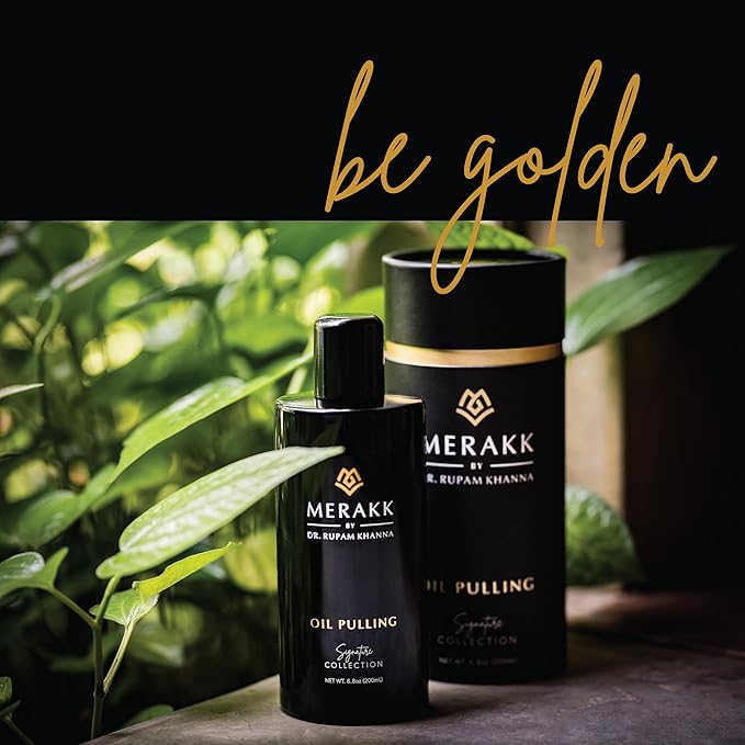 Merakk Coconut Oil Pulling for Teeth and Gums - Ayurvedic Coconut Pulling Oil for Teeth and Gums w/Clove & Grape Seed Oil - Whitening Oil Pulling Mouthwash - Oil Pulling Oral Rinse - 10 Sachets, 10ml