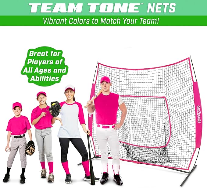 GoSportsGoSports Team Tone 7' x 7' Baseball & Softball Practice Hitting & Pitching Nets in Team Colors-StrideForce Fitness