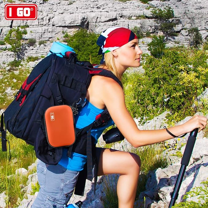 I GO 85 Pieces Hard Shell Mini Compact First Aid Kit, Small Personal Emergency Survival Kit for Travel Hiking Camping Backpacking Hunting Marine Car-StrideForce Fitness