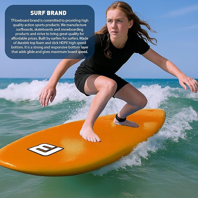 4'10" FUNBOARD Beginner Learning Softboard Surfboard Foam-StrideForce Fitness